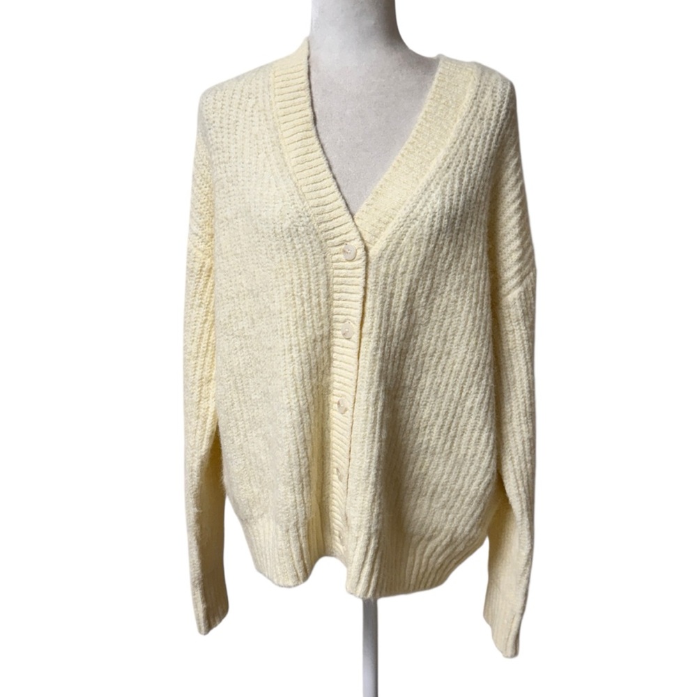 Lovers and Friends  Caroline‎ wool blend butter , granola  button cardigan sz Sm